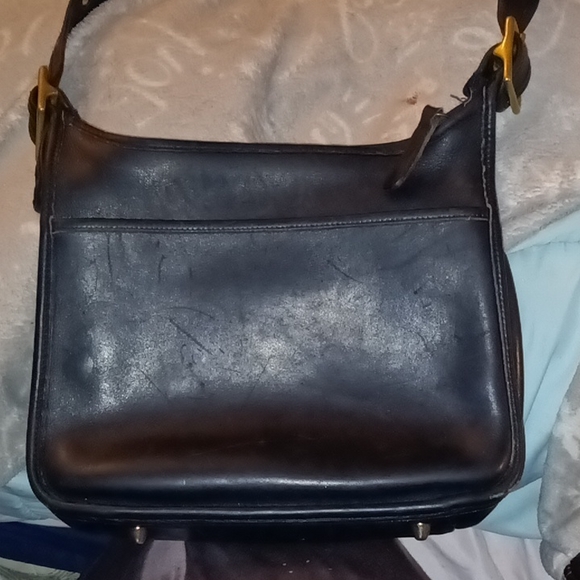 Coach Black Leather Janice Legacy Zip Crossbody shoulder bag - Picture 1 of 6